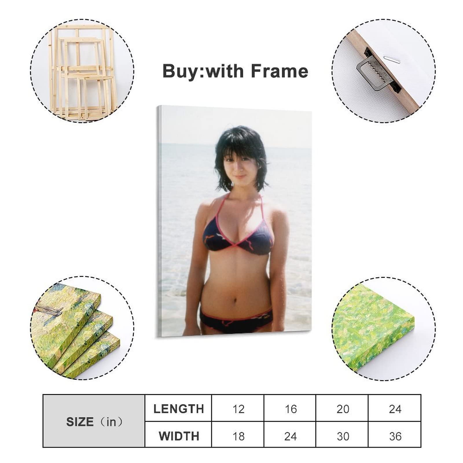 Amazon.co.jp: 河合奈保子写真ビキニ 壁の絵ポスター プリント